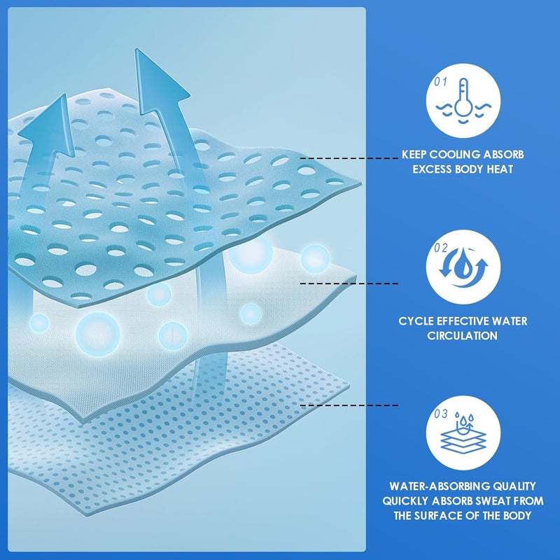 CASITE Cooling Towels for Neck and Face - 12Pack 47x12 Inch Ice Cold Microfiber Towels, Soft & Breathable Cooling Towel for Hot Weather, Sports, Yoga, Workout, Running, Golf, Camping - Image 4